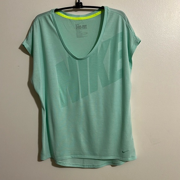 Nike Tops - Nike Green Cap Sleeve Graphic Tee